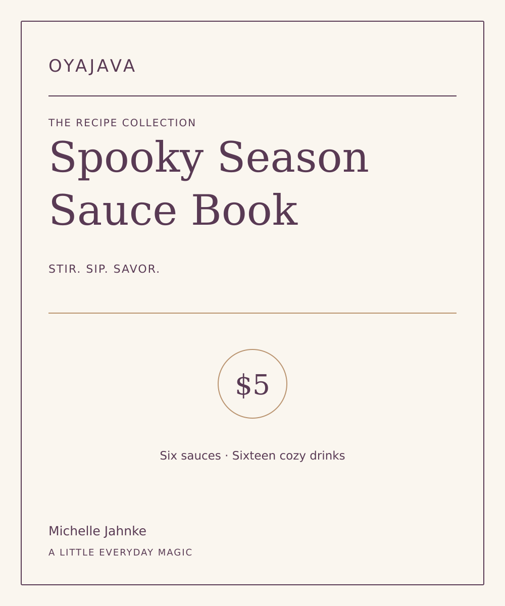 OyaJava sauce book cover